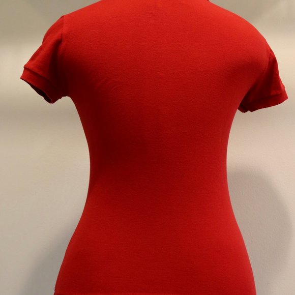 Sz 2 34 XS NWOT red women's LACOSTE Polo Top - Picture 2 of 5